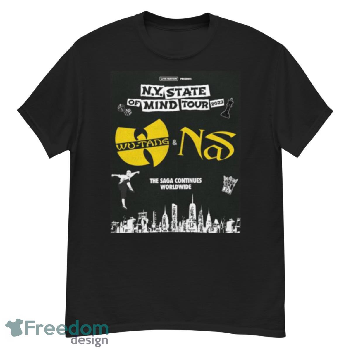 N.Y. State Of Mind Tour 2023 Wu Tang And NS The Saga Continues Worldwide Shirt - G500 Men’s Classic T-Shirt