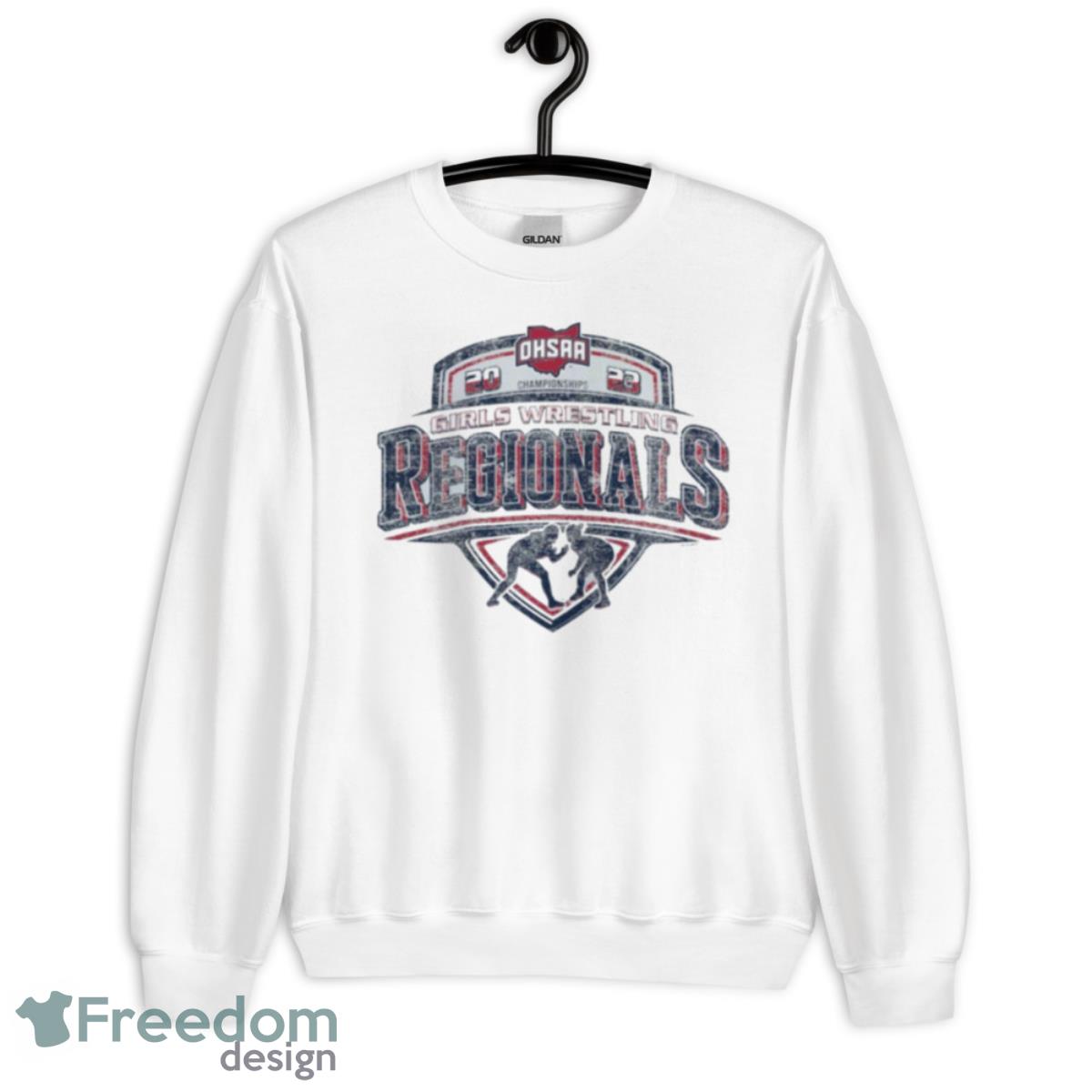 Ohsaa 2023 Championships Girls Wrestling Regionals Shirt - Unisex Heavy Blend Crewneck Sweatshirt