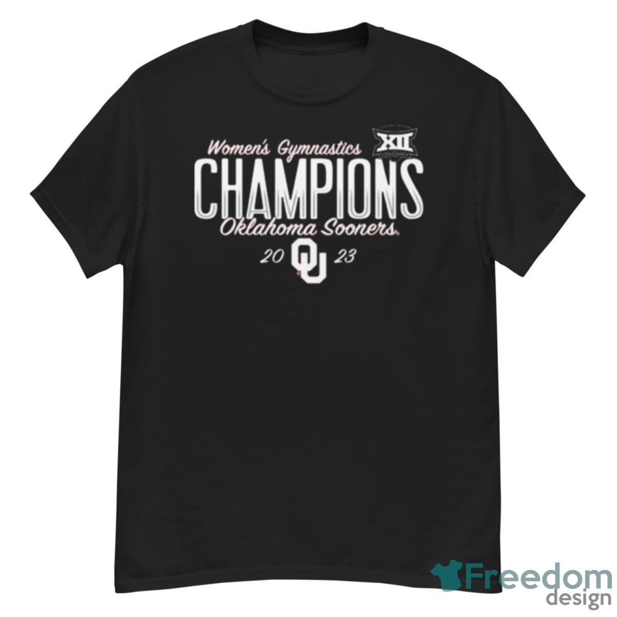 Oklahoma Sooners 2023 Big 12 Women’s Gymnastics Tournament Champions Shirt - G500 Men’s Classic T-Shirt