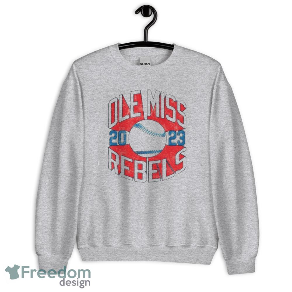 Ole Miss Baseball Fade 2023 Shirt - Unisex Heavy Blend Crewneck Sweatshirt