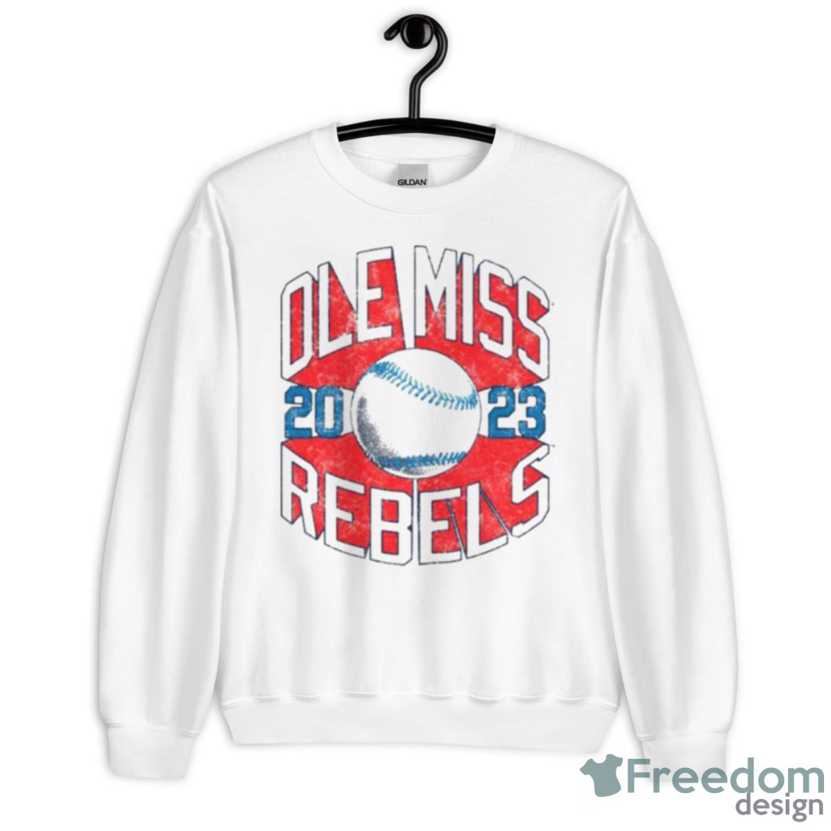Ole Miss Rebels 2023 Basketball Retro Shirt - Unisex Heavy Blend Crewneck Sweatshirt