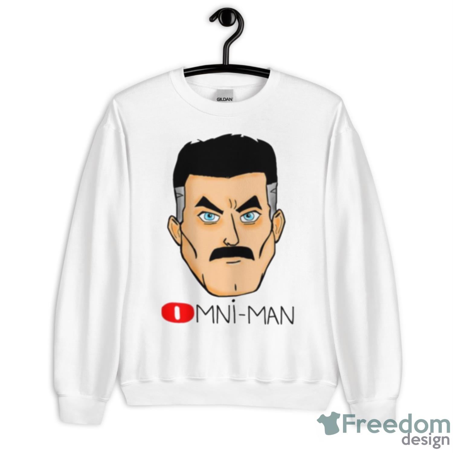 Omni Man Face Meme Invincible Cartoon Shirt image Omni Man Face Meme Invincible Cartoon Shirt - Unisex Heavy Blend Crewneck Sweatshirt