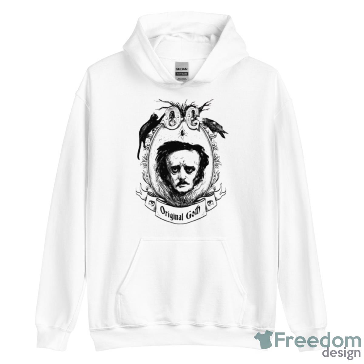 Original Goth Edgar Allan Poe Shirt image Original Goth Edgar Allan Poe Shirt - Unisex Heavy Blend Hooded Sweatshirt