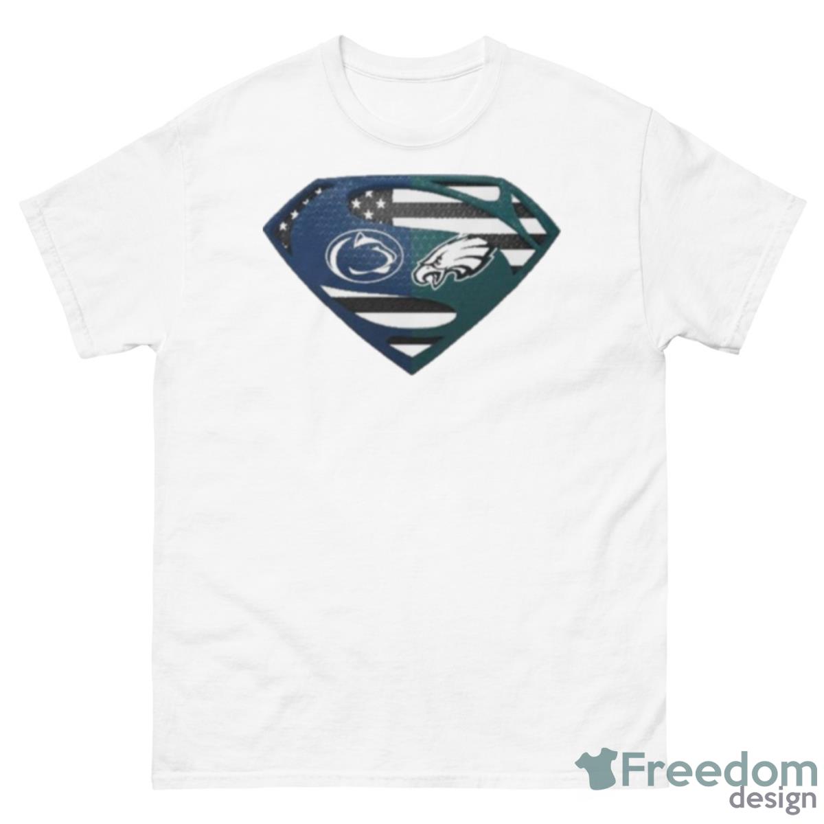 Superman philadelphia eagles american flag shirt, hoodie, sweater, long  sleeve and tank top