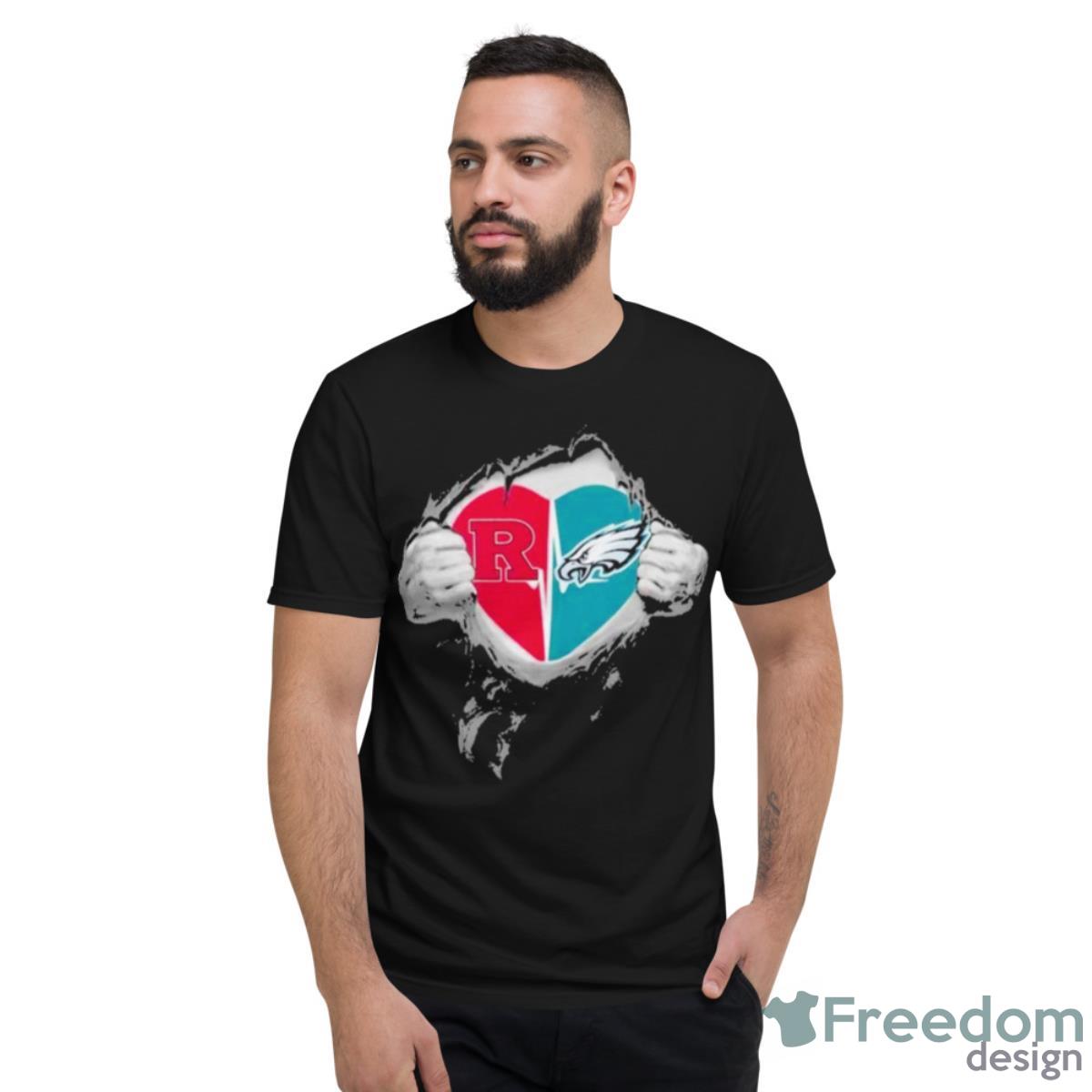 Original Philadelphia Eagles Rutgers Scarlet Knights In My Heartbeat Shirt - Short Sleeve T-Shirt