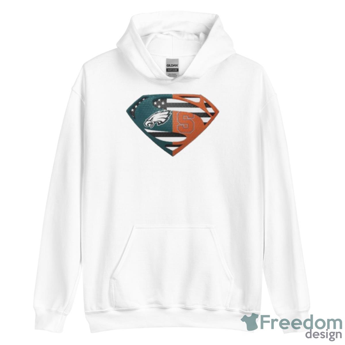 Original Philadelphia Eagles Syracuse Orange Superman Logo Us Flag Shirt - Unisex Heavy Blend Hooded Sweatshirt Original Philadelphia Eagles Syracuse Orange Superman Logo Us Flag Shirt - Unisex Heavy Blend Hooded Sweatshirt