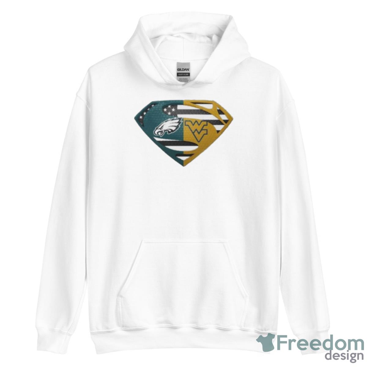 Original Philadelphia Eagles West Virginia Mountaineers Superman Logo Us Flag Shirt - Unisex Heavy Blend Hooded Sweatshirt Original Philadelphia Eagles West Virginia Mountaineers Superman Logo Us Flag Shirt - Unisex Heavy Blend Hooded Sweatshirt