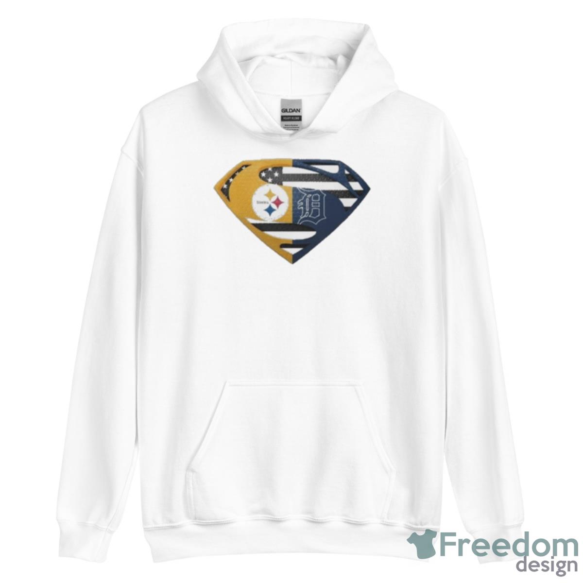Original Pittsburgh Steelers Detroit Cleveland Tigers Superman Logo Us Flag Shirt - Unisex Heavy Blend Hooded Sweatshirt Original Pittsburgh Steelers Detroit Cleveland Tigers Superman Logo Us Flag Shirt - Unisex Heavy Blend Hooded Sweatshirt