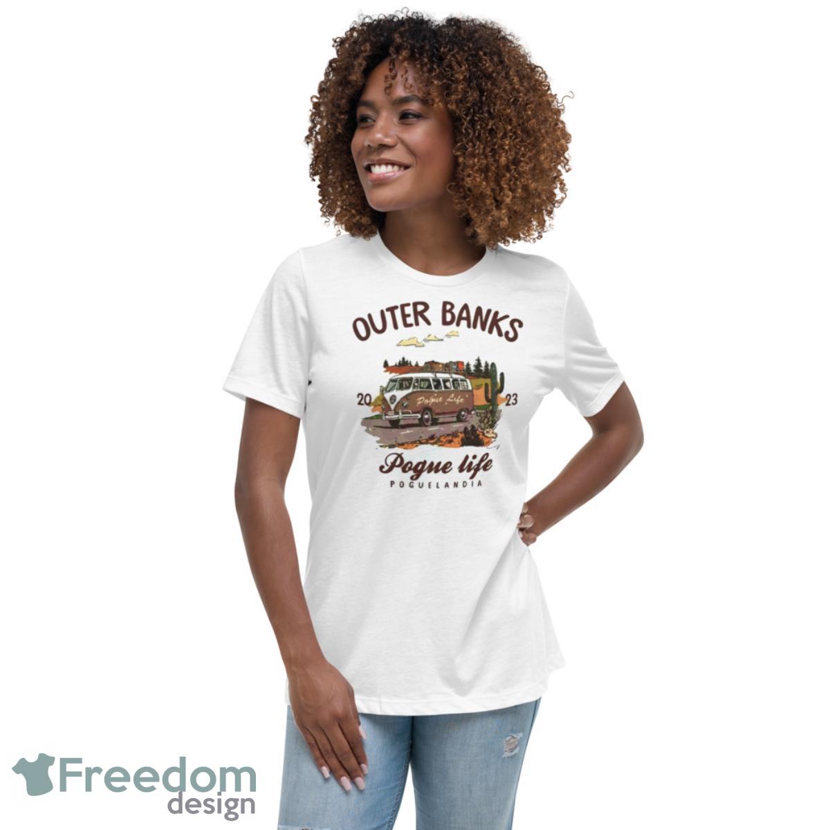 Outer Banks 2023 Tv Series Vintage Pogue For Life Shirt - Womens Relaxed Short Sleeve Jersey Tee Outer Banks 2023 Tv Series Vintage Pogue For Life Shirt - Womens Relaxed Short Sleeve Jersey Tee