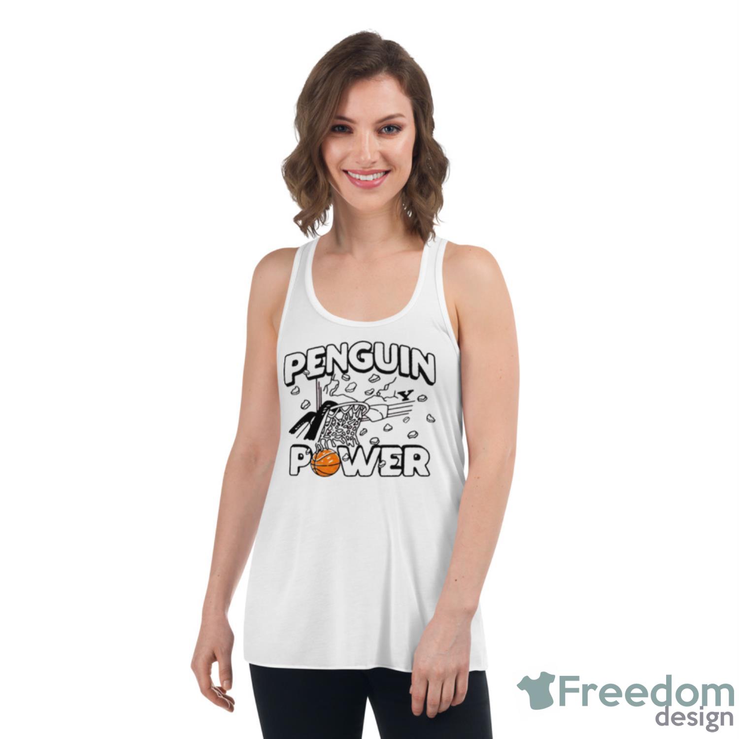 Penguin Power Shirt - Womens Flowy Racerback Tank Penguin Power Shirt - Womens Flowy Racerback Tank