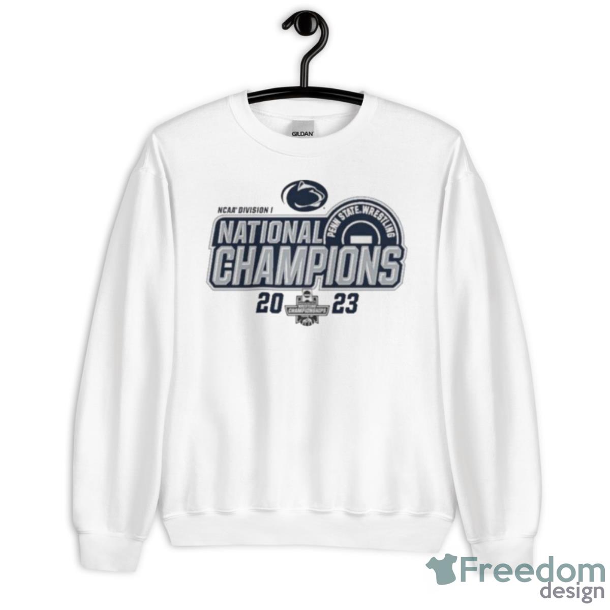 Penn State 2023 Wrestling NCAA National Champions Shirt - Unisex Heavy Blend Crewneck Sweatshirt