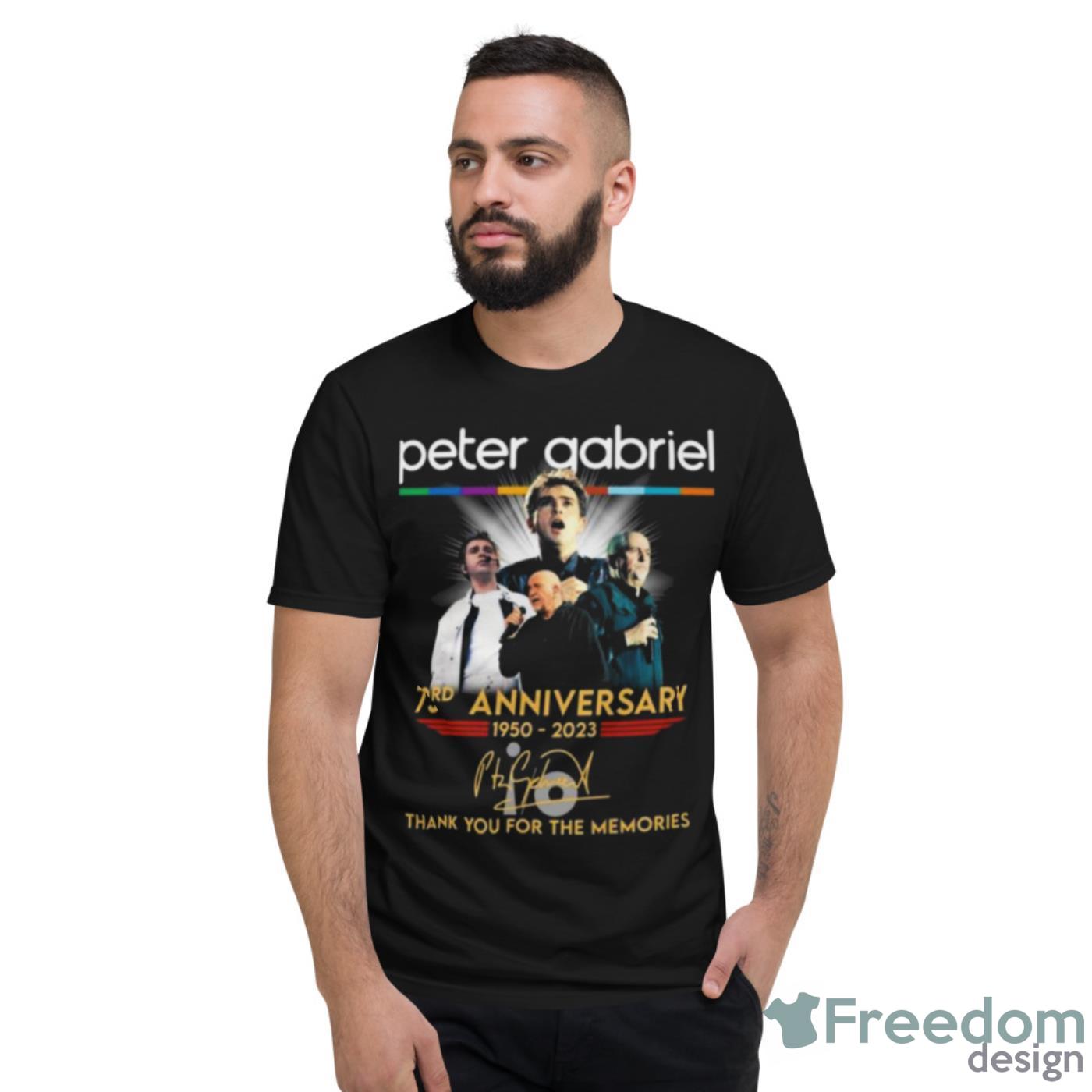 Peter Gabriel 73rd Anniversary 1950 – 2023 Thank You For The Memories Signature Shirt - Short Sleeve T-Shirt