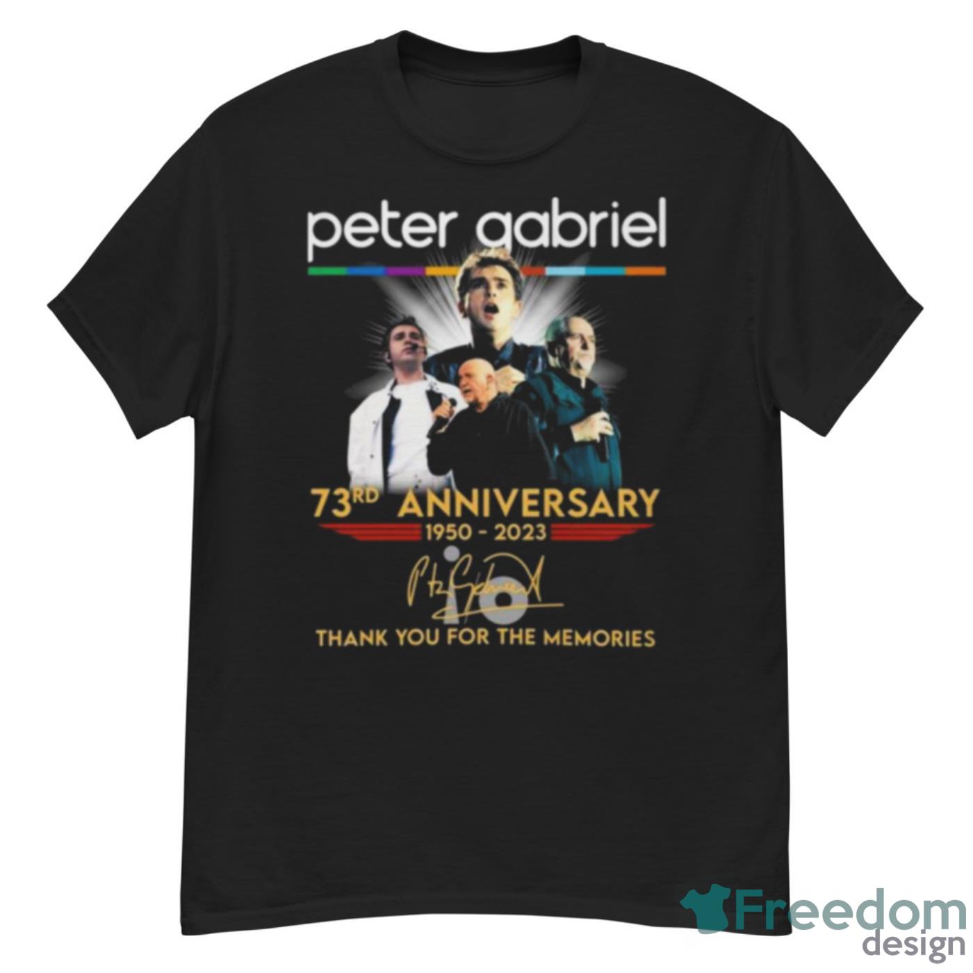 Peter Gabriel 73rd Anniversary 1950 – 2023 Thank You For The Memories Signature Shirt - G500 Men’s Classic T-Shirt