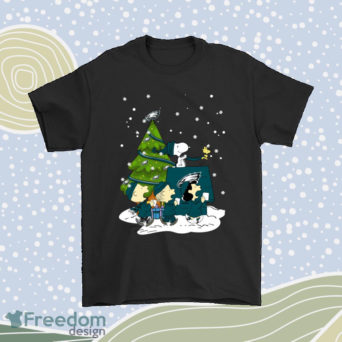 Philadelphia Eagles Are Coming To Town Snoopy Christmas Shirt Product Photo 1