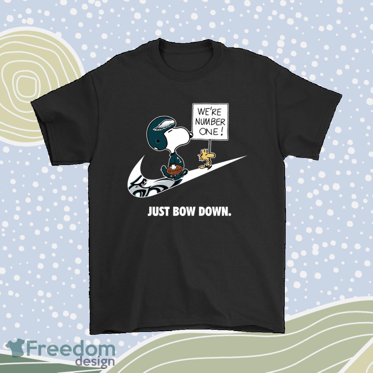 Philadelphia Eagles Are Number One – Just Bow Down Snoopy Shirt Product Photo 1