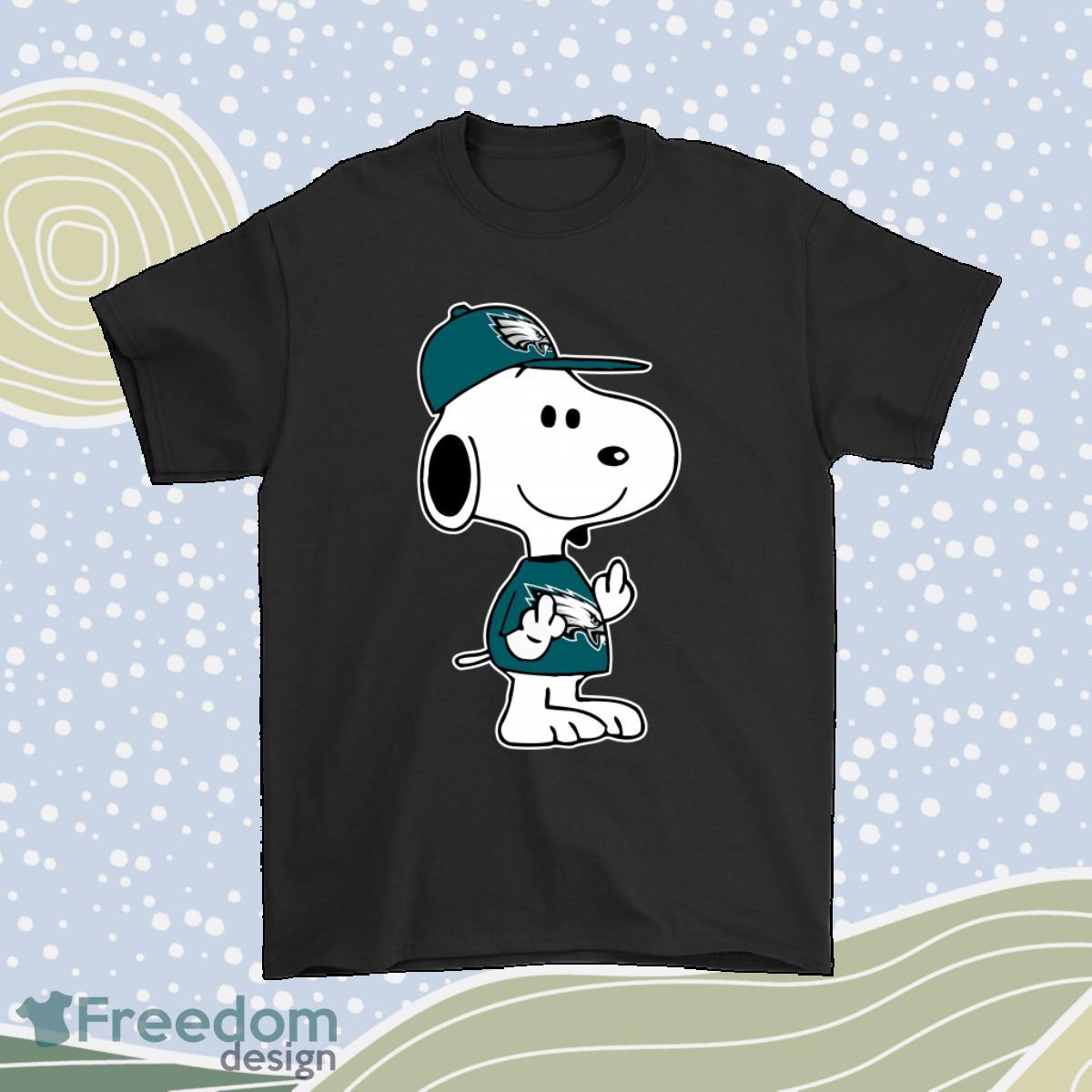 Philadelphia Eagles Snoopy Double Middle Fingers Fck You Nfl Shirt Product Photo 1