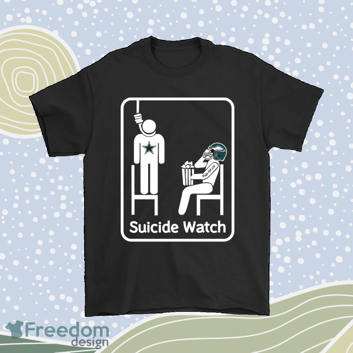 Philadelphia Eagles Suicide Watch With Popcorn Nfl Shirt Product Photo 1