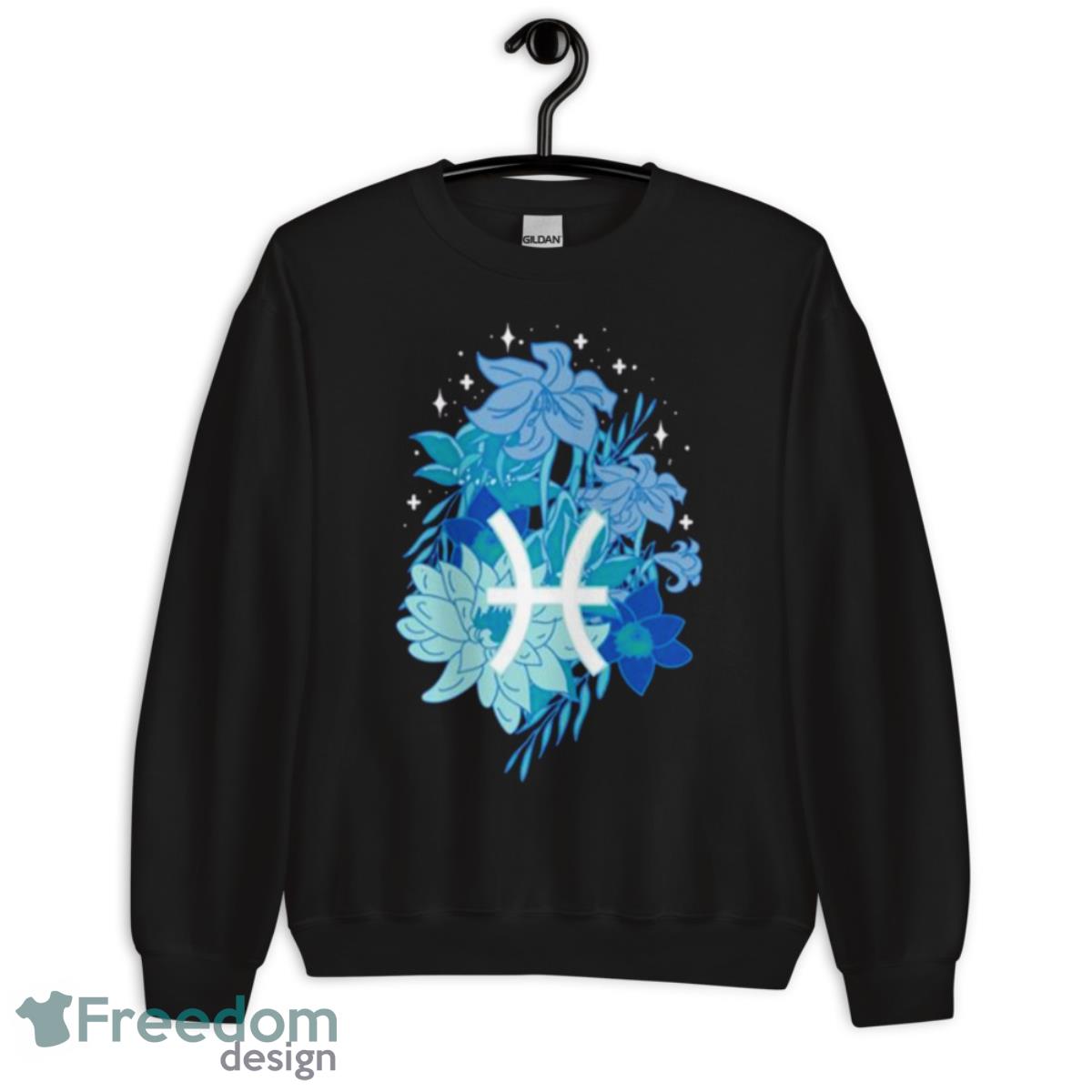 Pisces Flowers Periwinkle Shirt - Unisex Crewneck Sweatshirt Pisces Flowers Periwinkle Shirt - Unisex Crewneck Sweatshirt