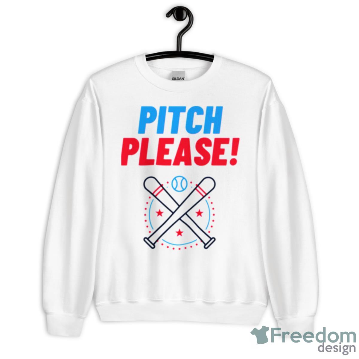 Pitch Please Baseball Logo Shirt - Unisex Heavy Blend Crewneck Sweatshirt