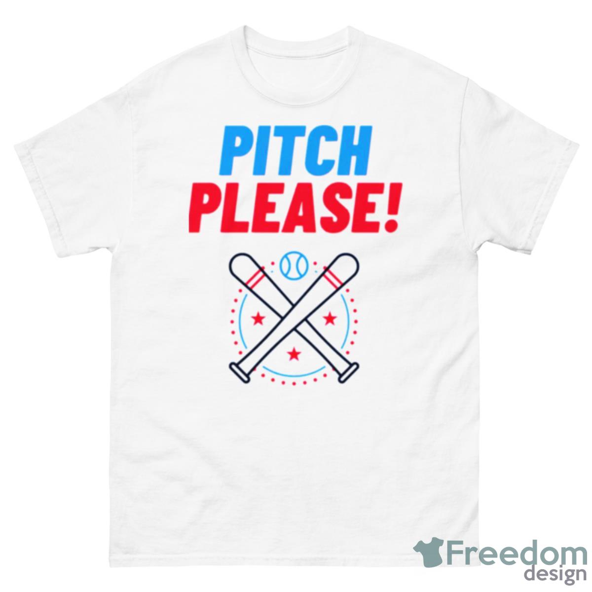 Pitch Please Baseball Logo Shirt - 500 Men’s Classic Tee Gildan