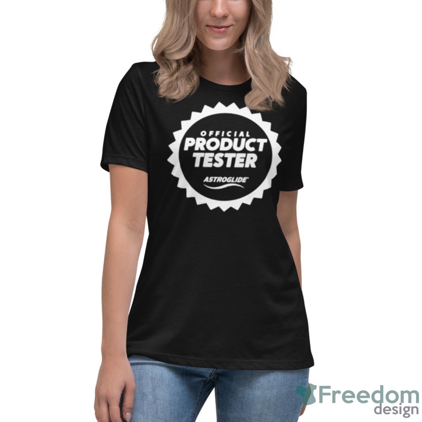 Product Tester Astroglide Shirt - Womens Relaxed Short Sleeve Jersey Tee Product Tester Astroglide Shirt - Womens Relaxed Short Sleeve Jersey Tee