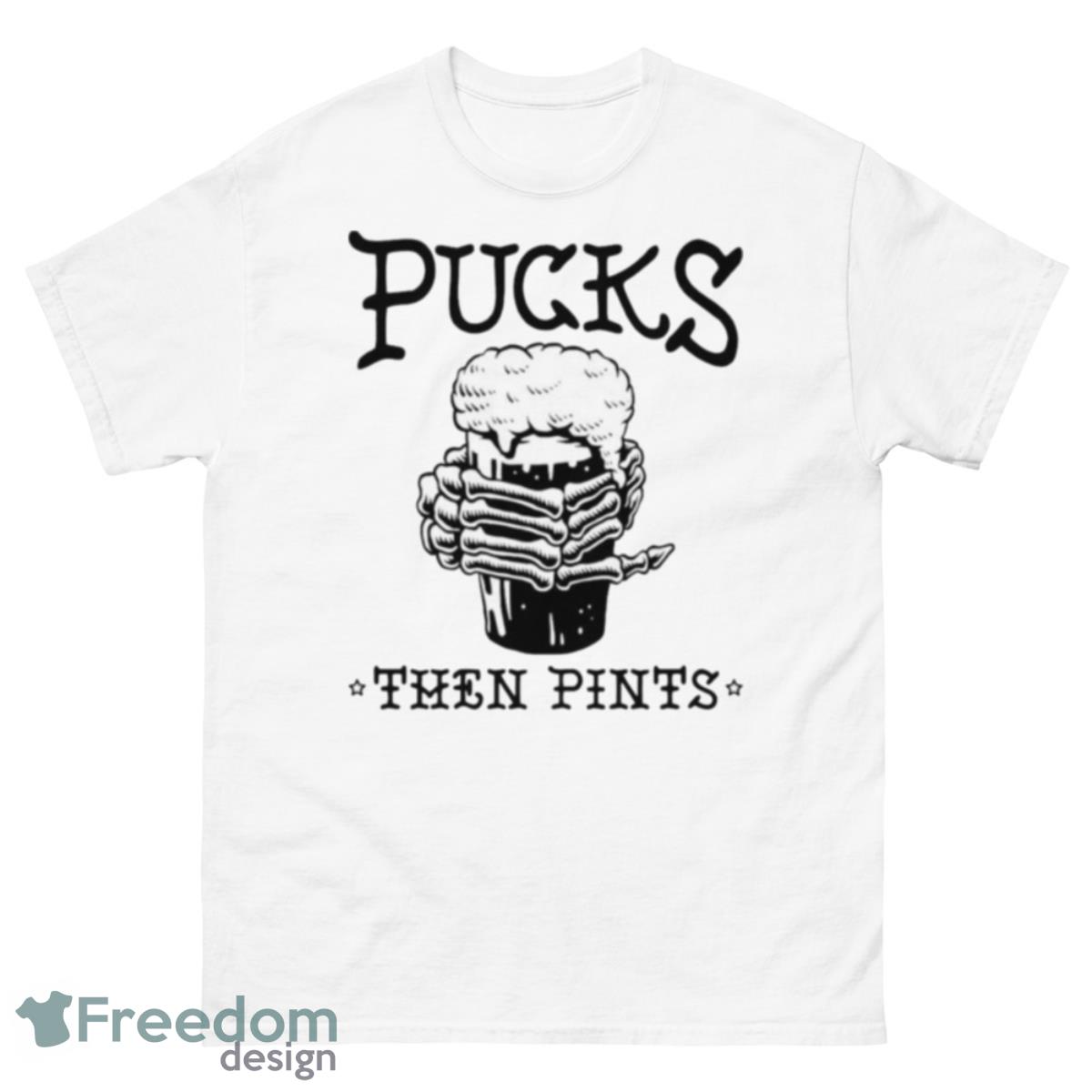 Pucks Then Pints Beer Shirt - 500 Men’s Classic Tee Gildan