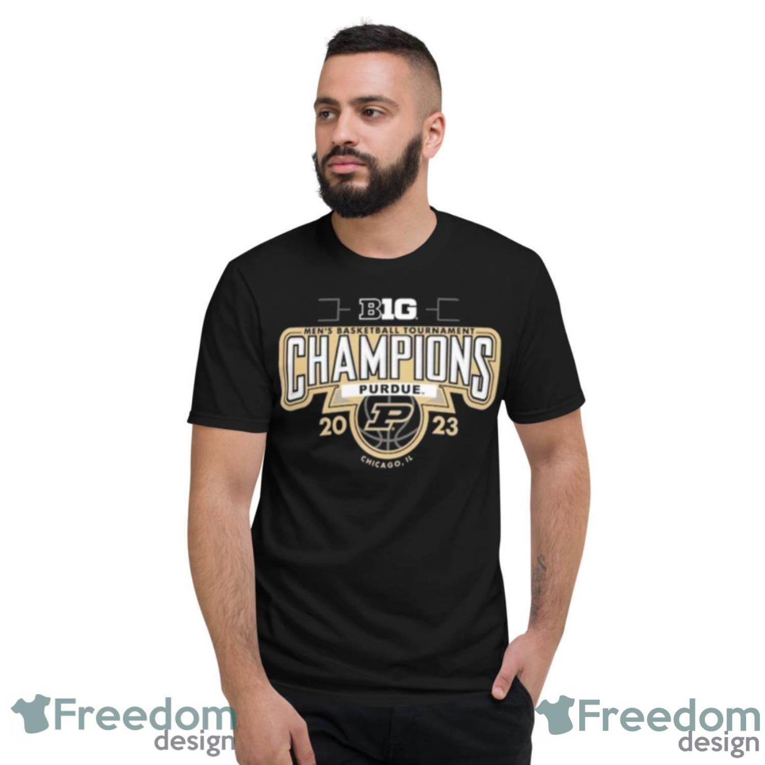 Purdue Boilermakers 2023 Big Ten Men’s Basketball Conference Tournament Champions Shirt - Short Sleeve T-Shirt