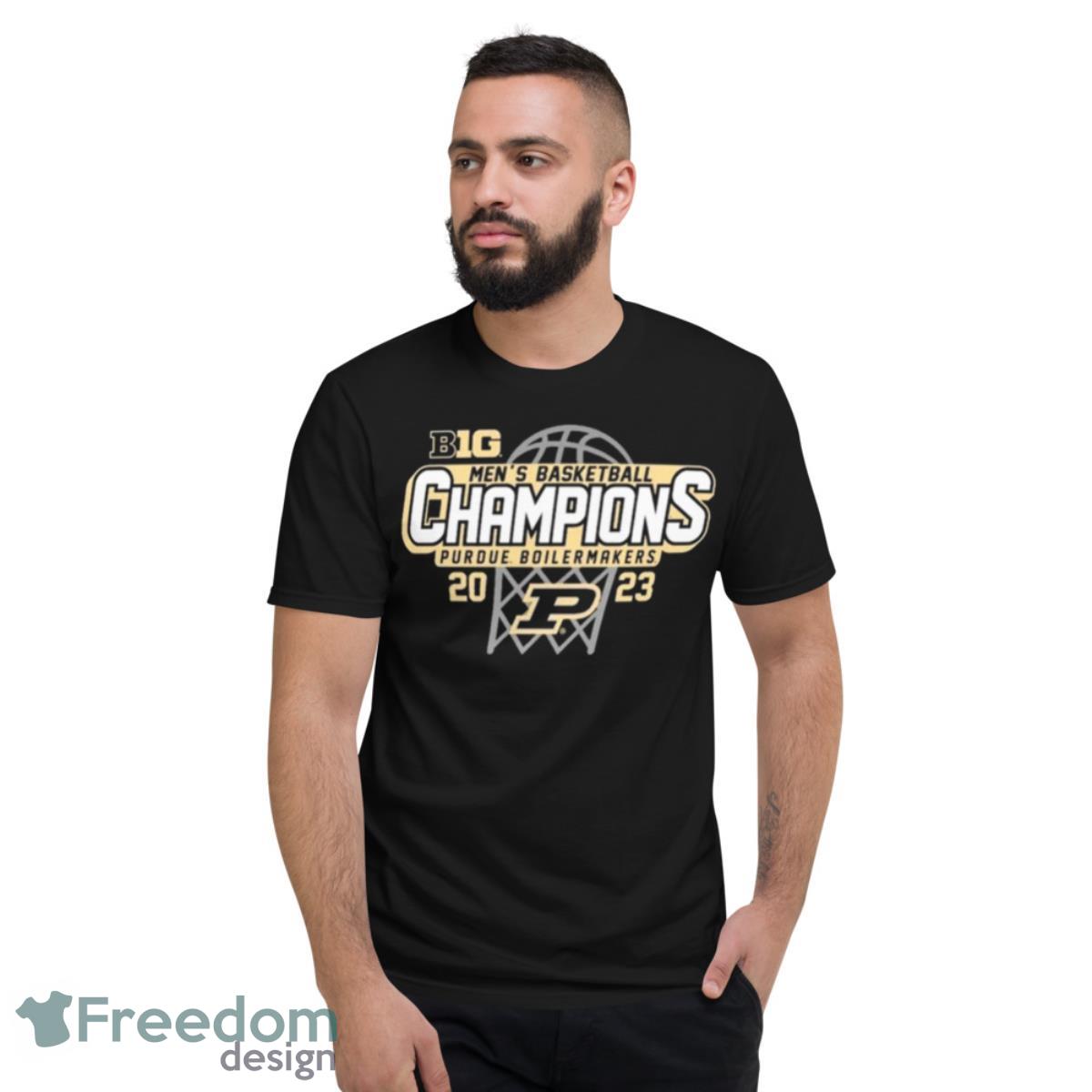 Purdue Champions 2023 Big 10 Conference Men’s Basketball Shirt - Short Sleeve T-Shirt