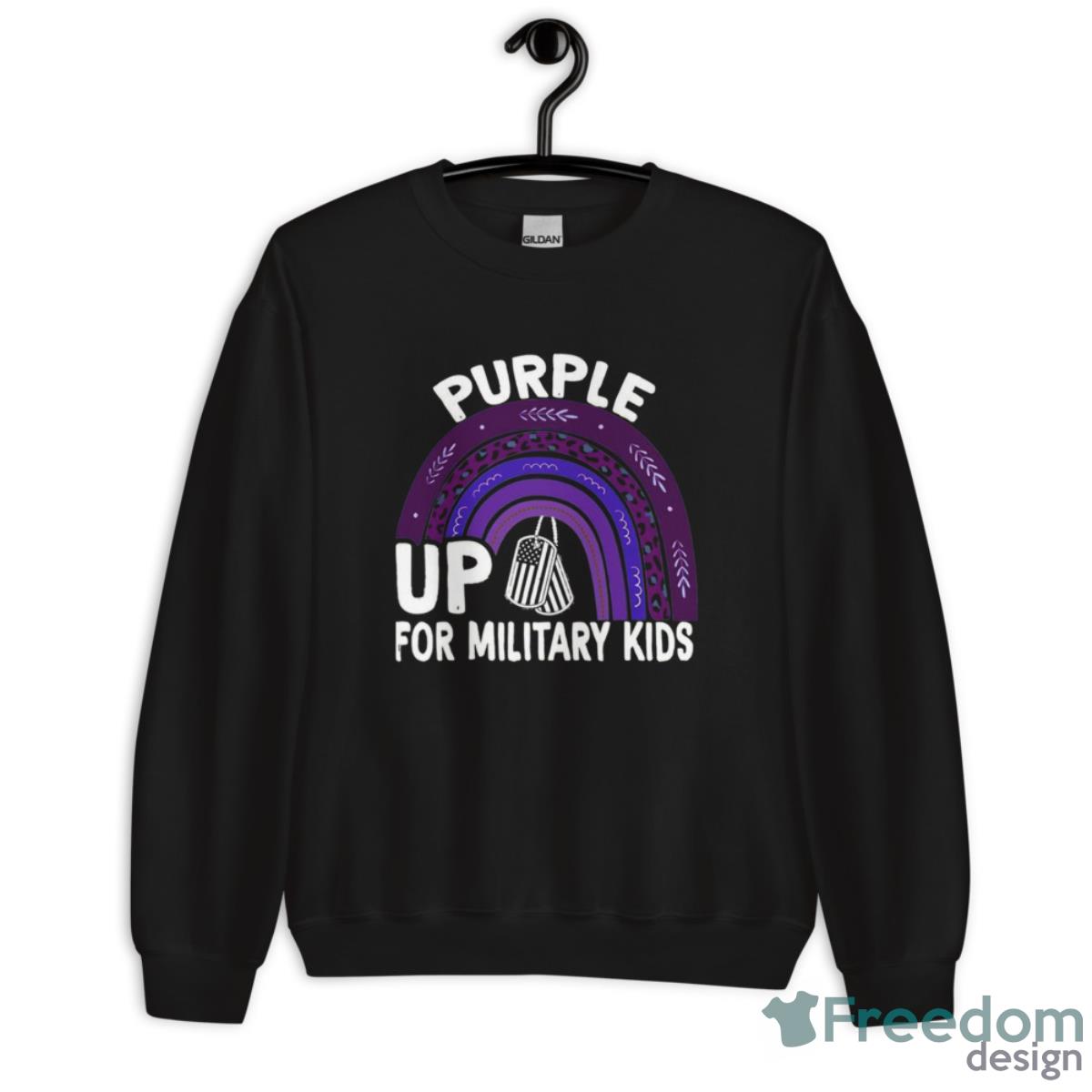 Purple Up For Military Kids Shirt - Unisex Crewneck Sweatshirt Purple Up For Military Kids Shirt - Unisex Crewneck Sweatshirt