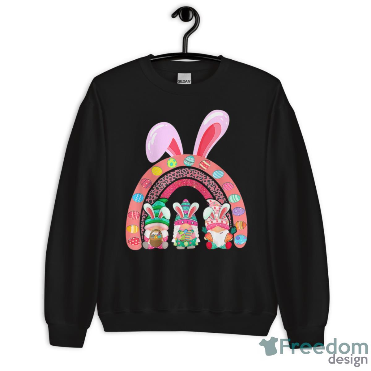 Rainbow Happy Easter Day Cute Gnome Easter Bunny Shirt - Unisex Crewneck Sweatshirt Rainbow Happy Easter Day Cute Gnome Easter Bunny Shirt - Unisex Crewneck Sweatshirt