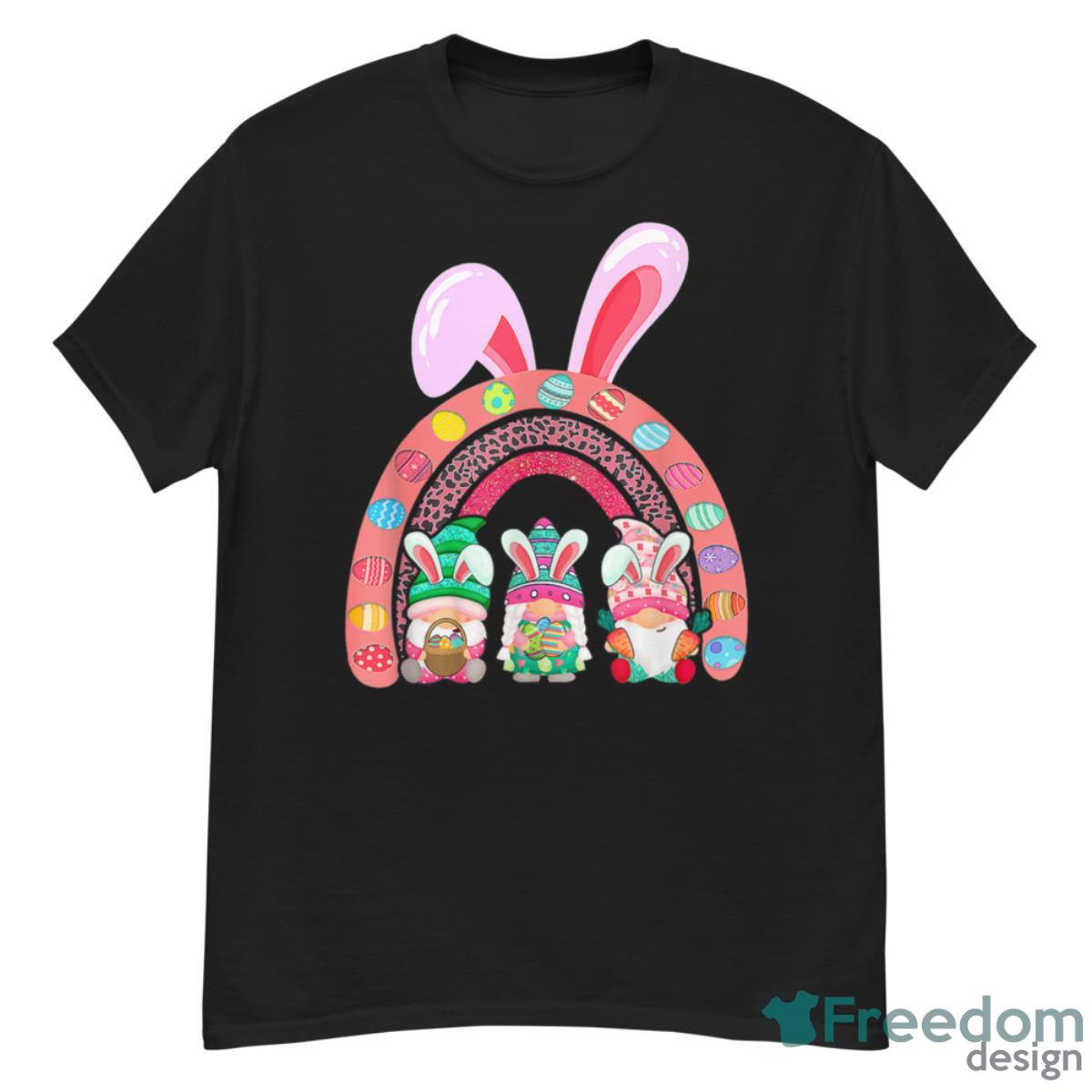 Rainbow Happy Easter Day Cute Gnome Easter Bunny Shirt - G500 Men’s Classic T-Shirt