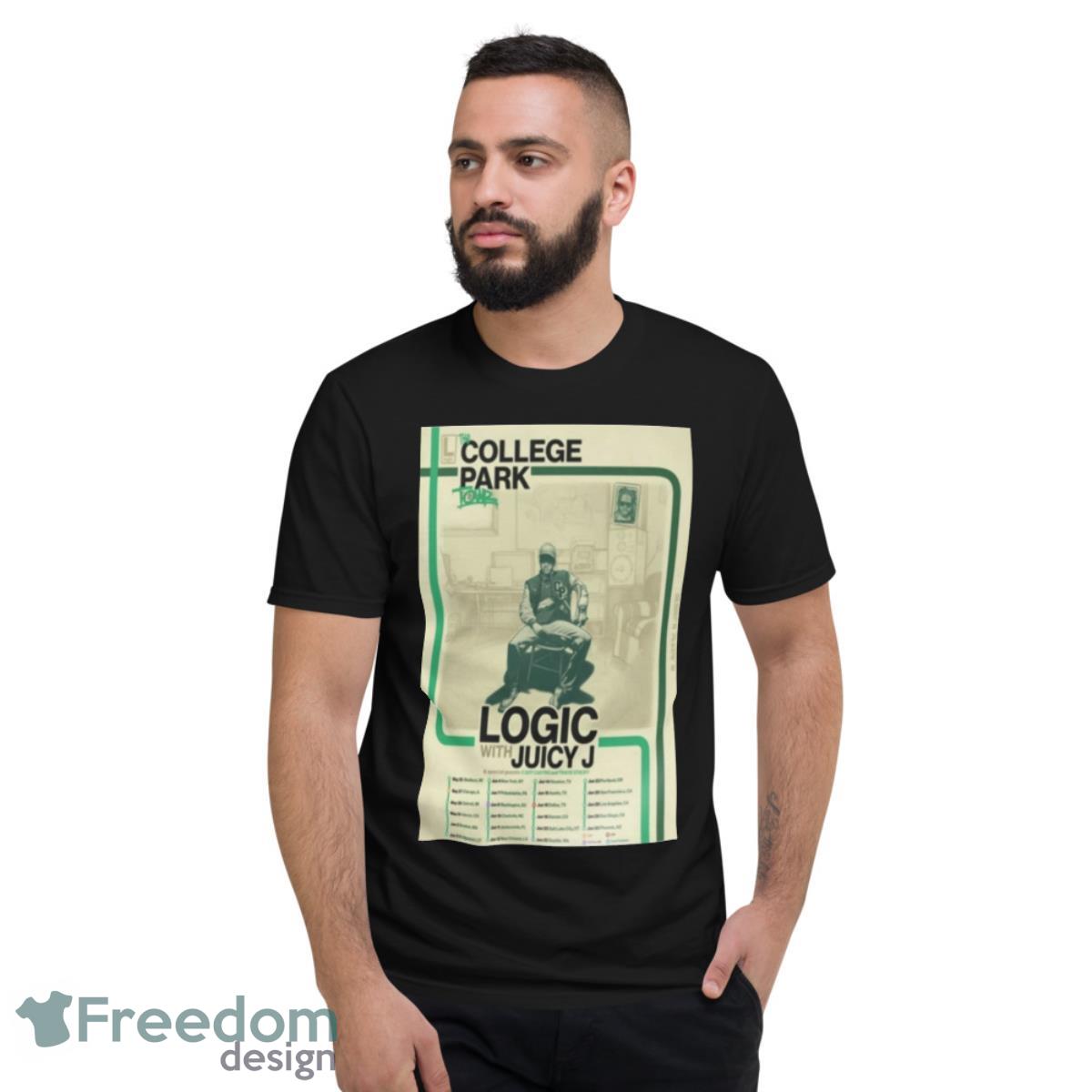 Rap Adam Sandler The College Park Tour 2023 Logic With Juicy J Poster Shirt - Short Sleeve T-Shirt