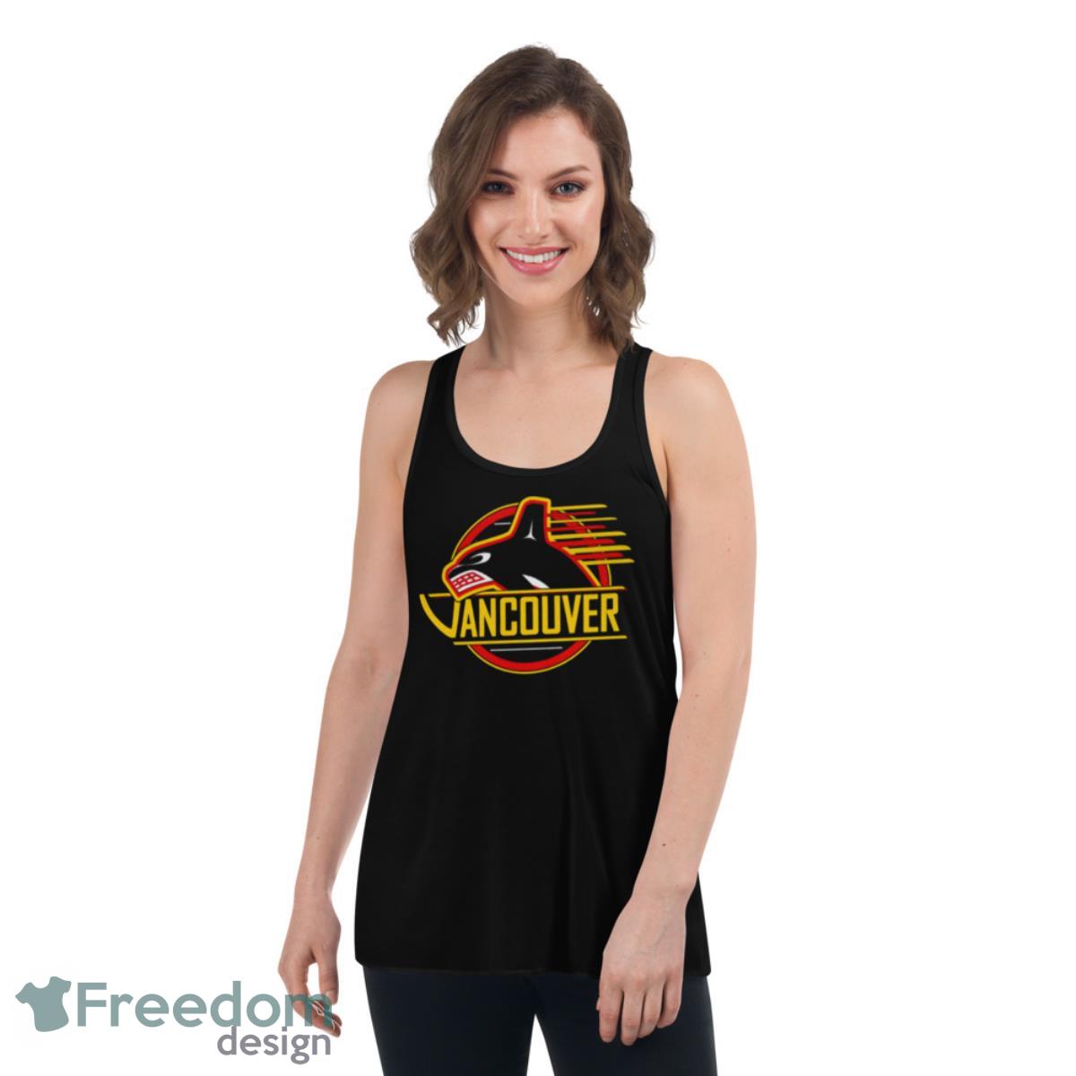 Rare Vancouver Hockey Retro Canucks Shirt - Womens Flowy Racerback Tank Rare Vancouver Hockey Retro Canucks Shirt - Womens Flowy Racerback Tank