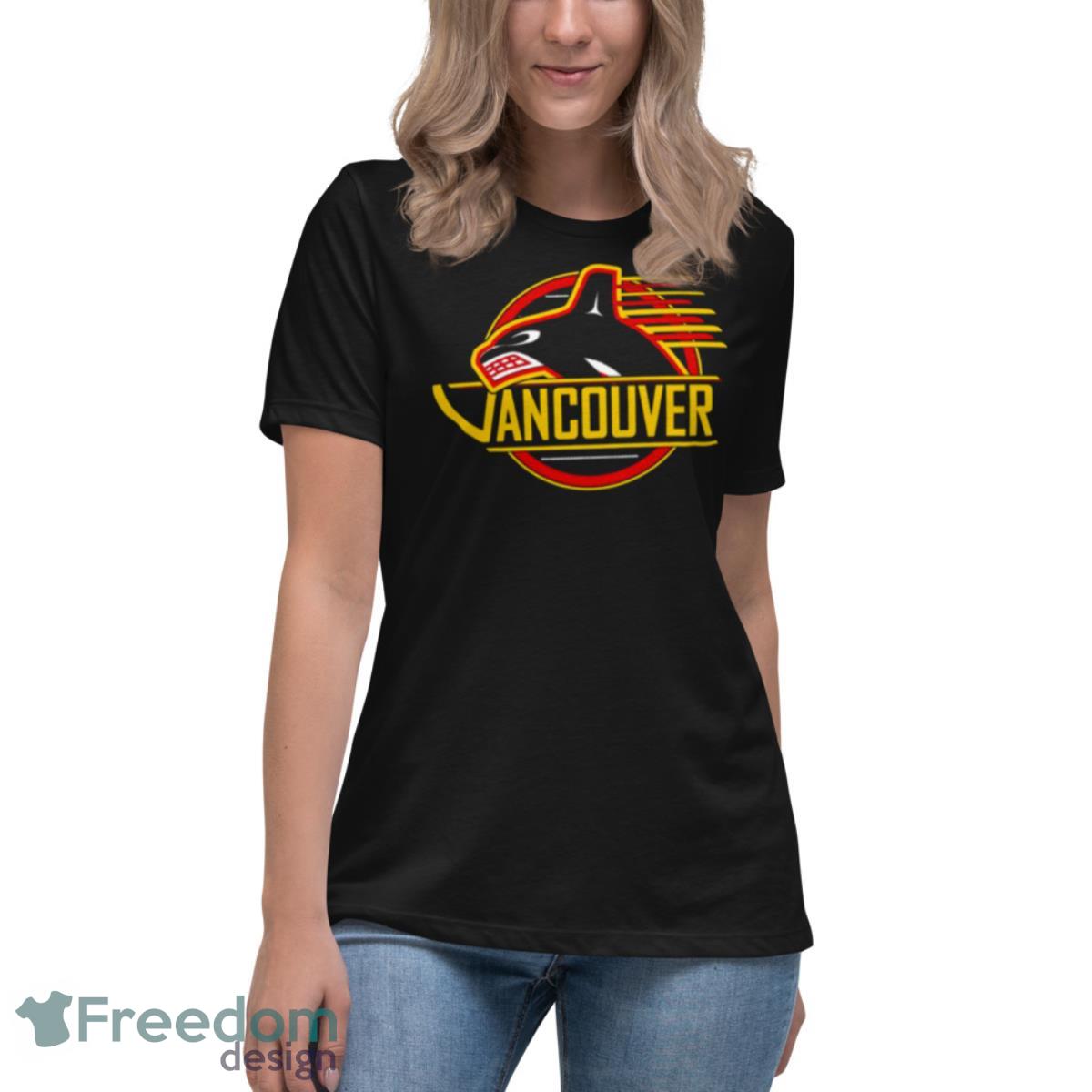 Rare Vancouver Hockey Retro Canucks Shirt - Womens Relaxed Short Sleeve Jersey Tee Rare Vancouver Hockey Retro Canucks Shirt - Womens Relaxed Short Sleeve Jersey Tee