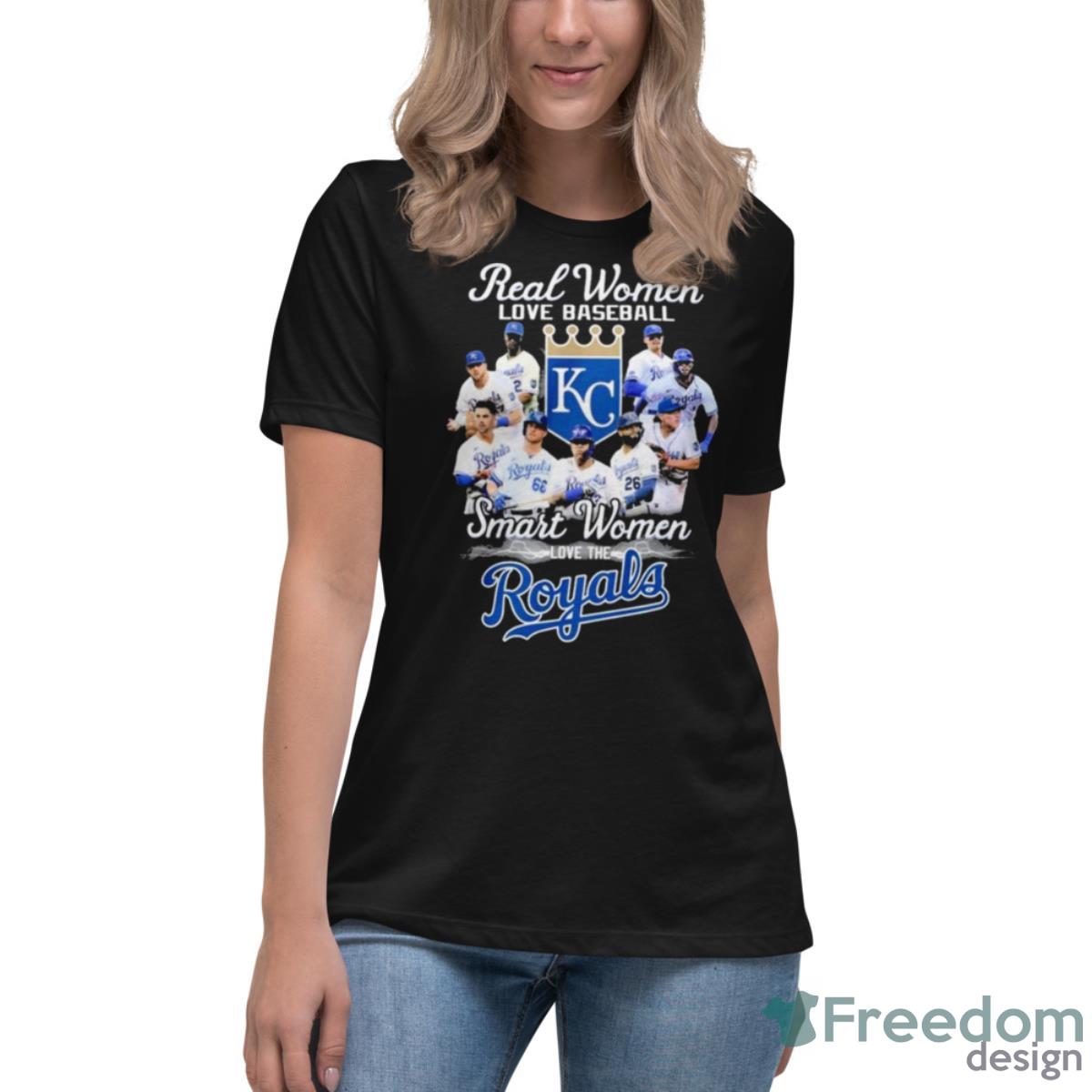 Real Women Love Baseball Smart Women Love The Kansas City Royals 2023 Shirt - Womens Relaxed Short Sleeve Jersey Tee Real Women Love Baseball Smart Women Love The Kansas City Royals 2023 Shirt - Womens Relaxed Short Sleeve Jersey Tee