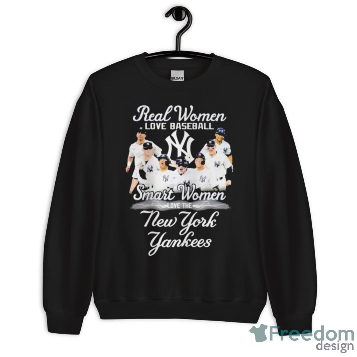 Real Women Love Baseball Smart Women Love The New York Yankees 2023 Shirt image Real Women Love Baseball Smart Women Love The New York Yankees 2023 Shirt - Unisex Crewneck Sweatshirt