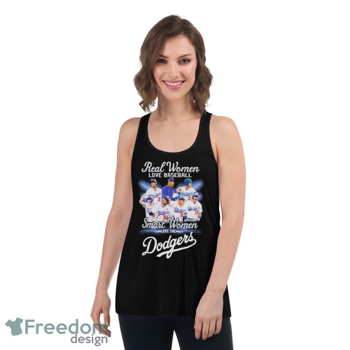 Real Women Love Baseball Teams Smart Women Love The Dodgers Shirt - Womens Flowy Racerback Tank Real Women Love Baseball Teams Smart Women Love The Dodgers Shirt - Womens Flowy Racerback Tank