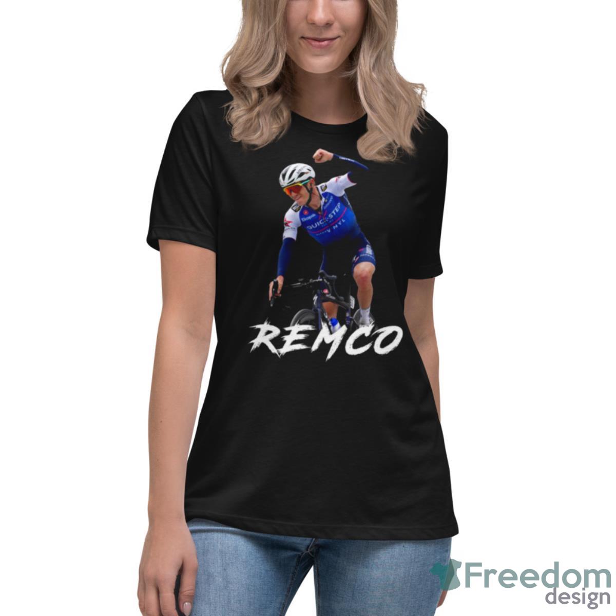 Remco Evenepoel Road Racing Cyclist Shirt - Womens Relaxed Short Sleeve Jersey Tee Remco Evenepoel Road Racing Cyclist Shirt - Womens Relaxed Short Sleeve Jersey Tee