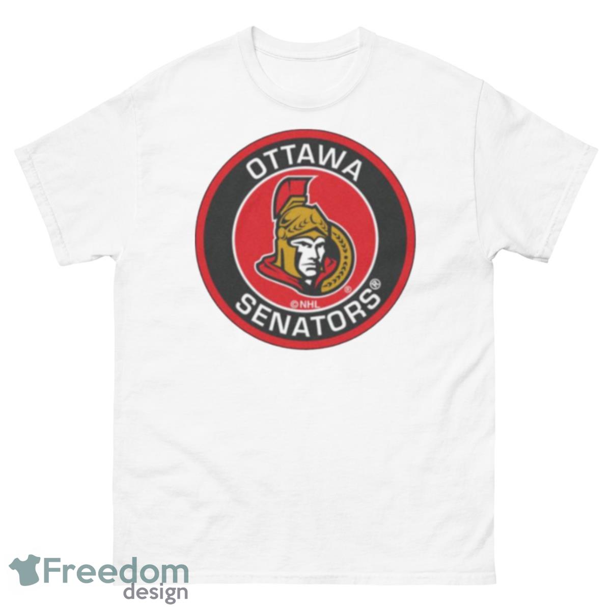 Retro 90s Logo Ottawa Senators Shirt - 500 Men’s Classic Tee Gildan