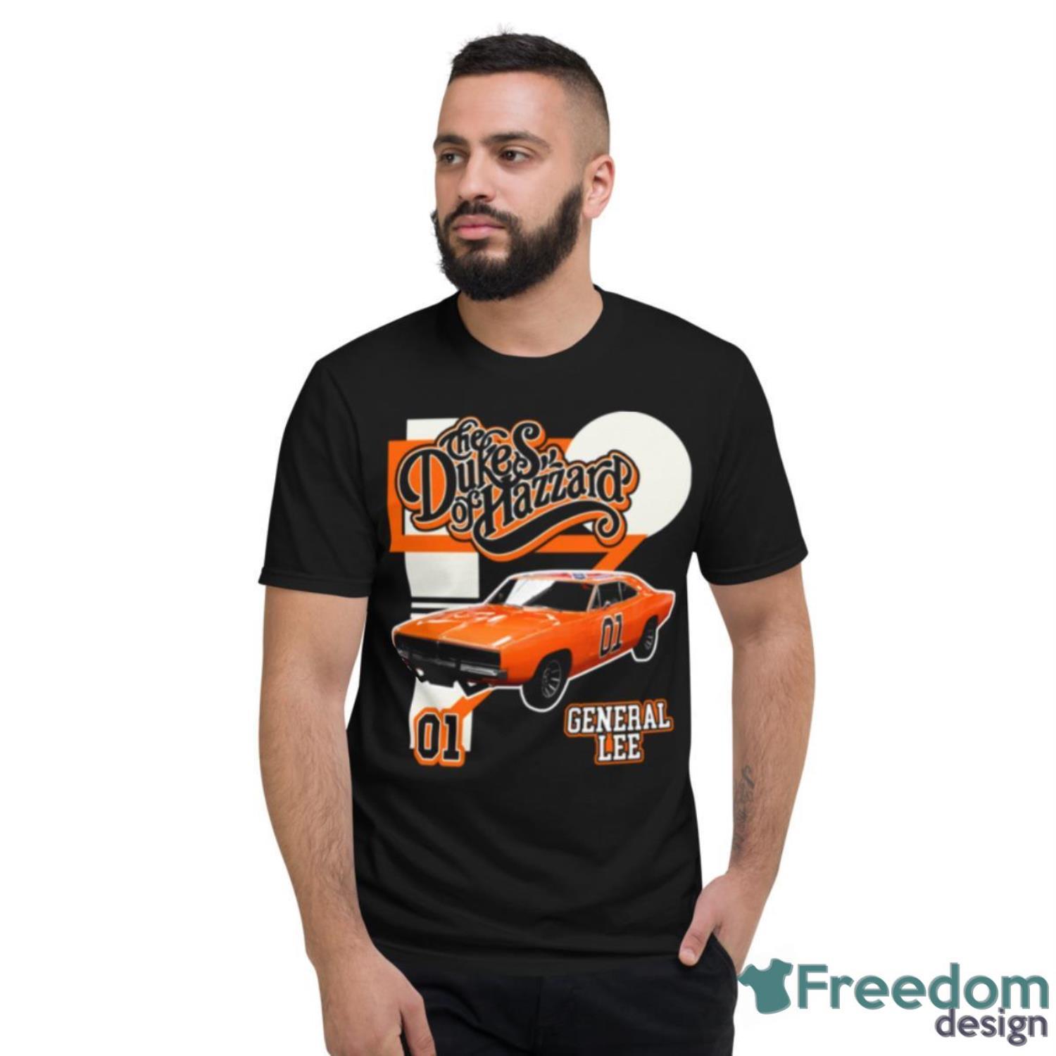 Retro Style General Lee Hazzard Racing Design Dukes Of Hazzard Shirt - Short Sleeve T-Shirt