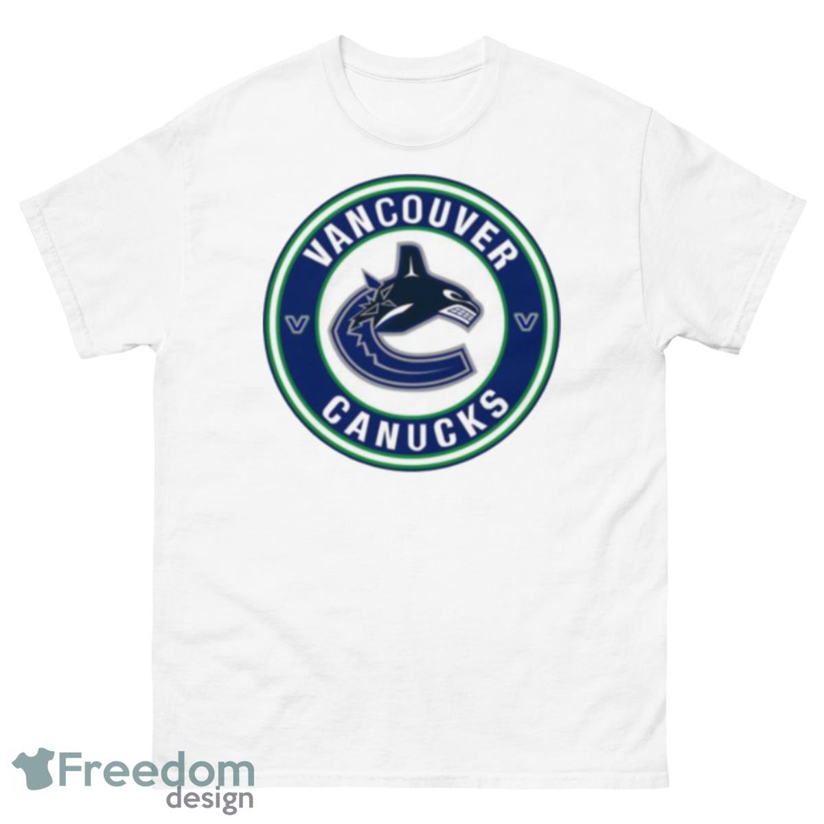 Round Blue Logo Vancouver Canucks Shirt - 500 Men’s Classic Tee Gildan