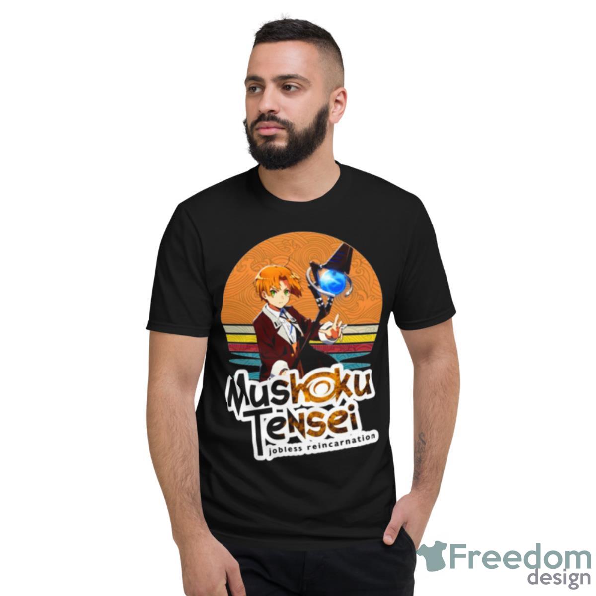 Rudeus In Retro Circle Mushoku Tensei Shirt - Short Sleeve T-Shirt