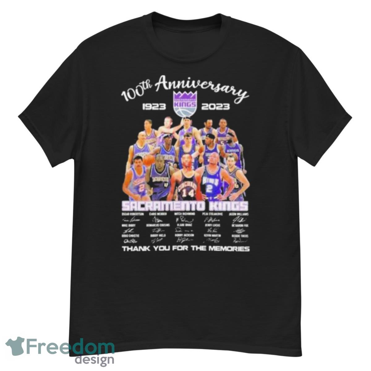 Sacramento Kings 100th Anniversary 1923 – 2023 Thank You For The Memories Signatures Shirt - G500 Men’s Classic T-Shirt