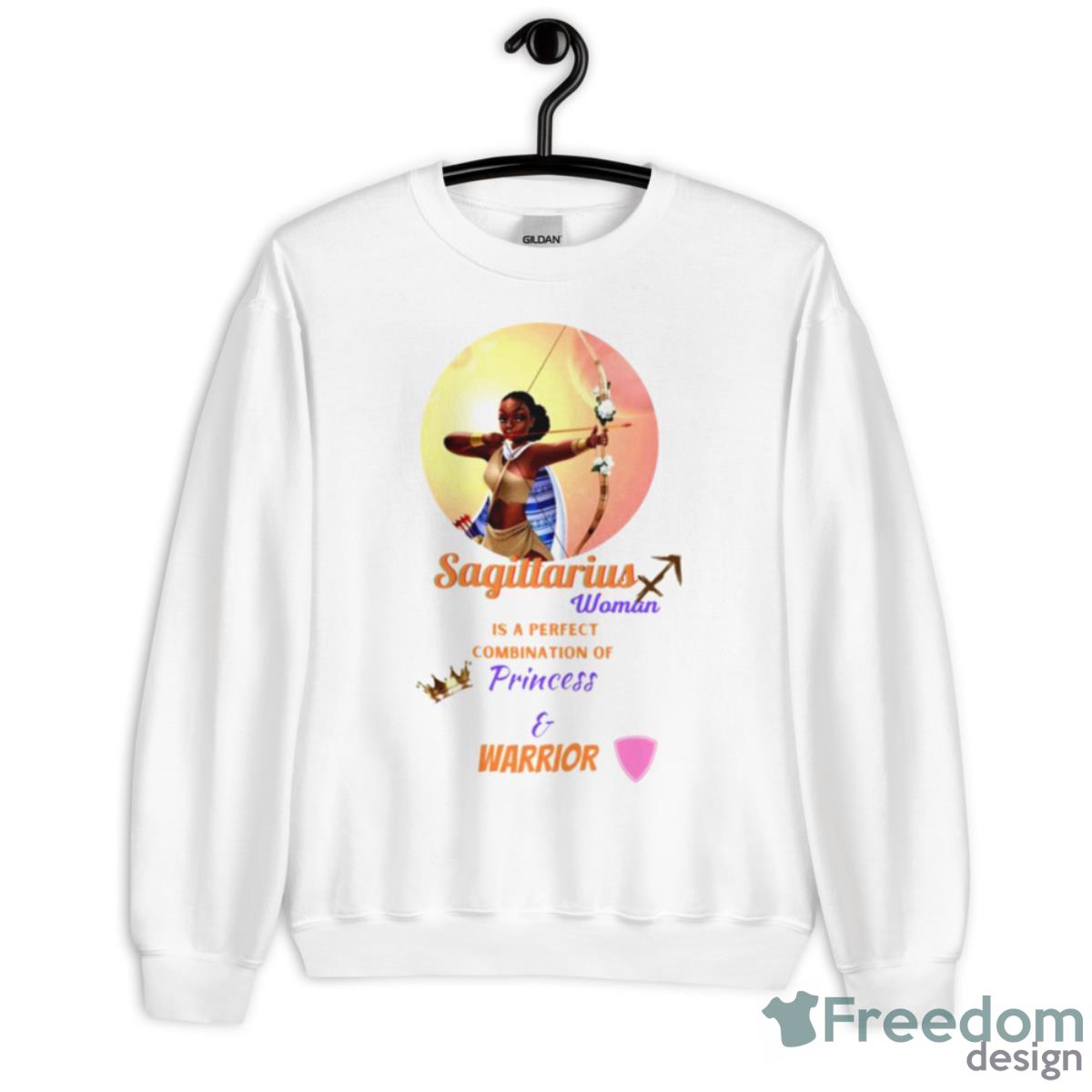 Sagittarius Woman Is A Perfect Combination Of Princess And Warrior Shirt - Unisex Heavy Blend Crewneck Sweatshirt