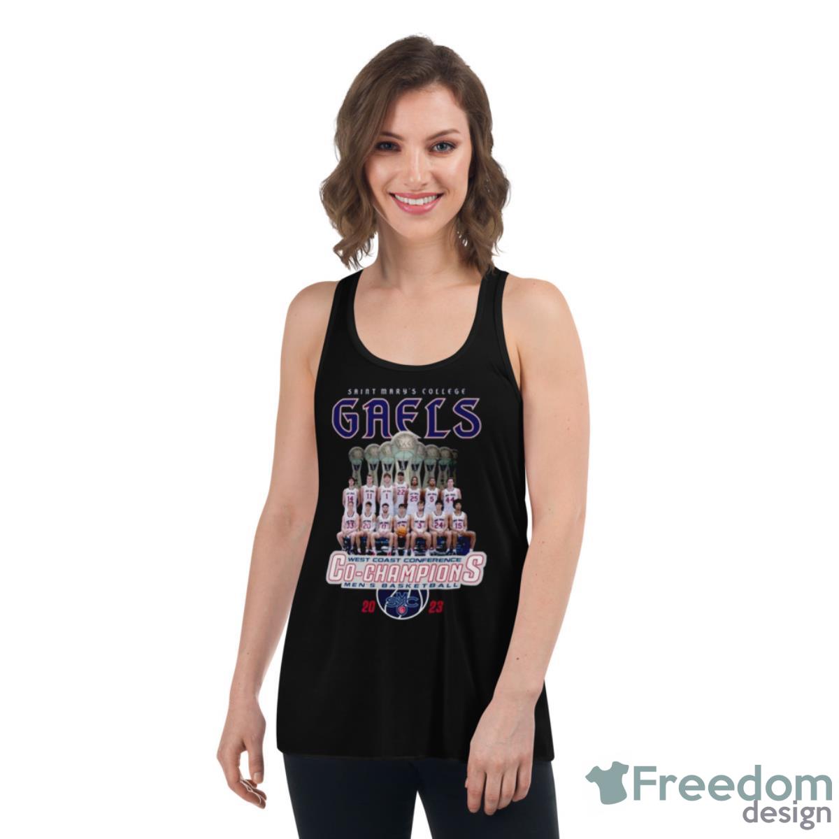 Saint Mary’s College Gaels West Coast Conference Co Champions Men’s Basketball 2023 Shirt - Womens Flowy Racerback Tank Saint Mary’s College Gaels West Coast Conference Co Champions Men’s Basketball 2023 Shirt - Womens Flowy Racerback Tank