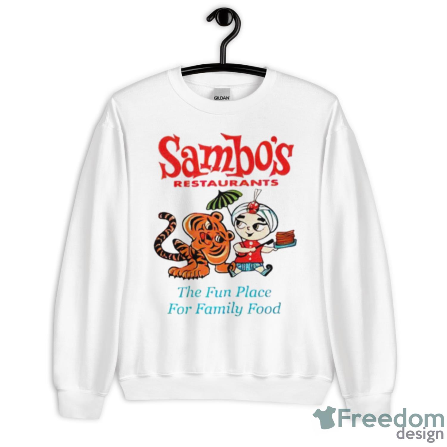 Sambo’s Restaurant The Fun Place For Family Food Shirt - Unisex Heavy Blend Crewneck Sweatshirt