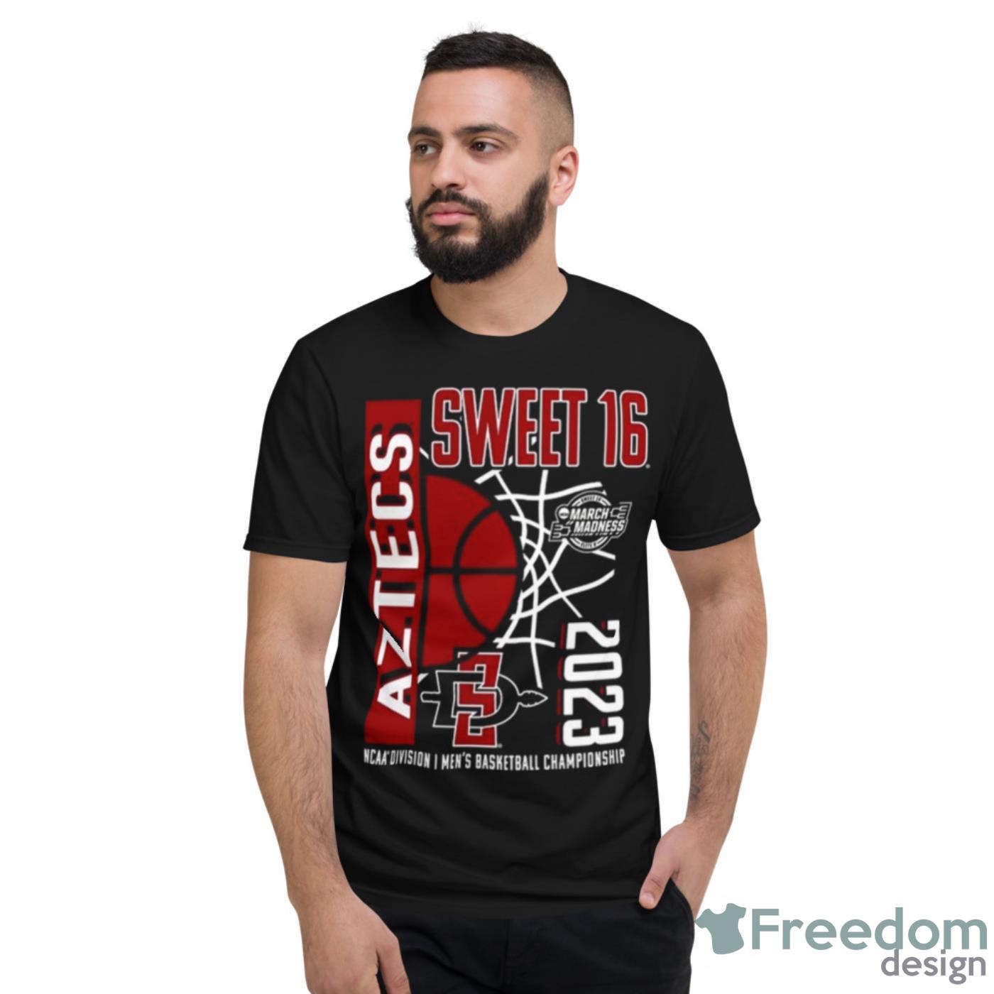 San Diego State Aztecs 2023 NCAA Men’s Basketball Tournament March Madness Sweet 16 Shirt - Short Sleeve T-Shirt