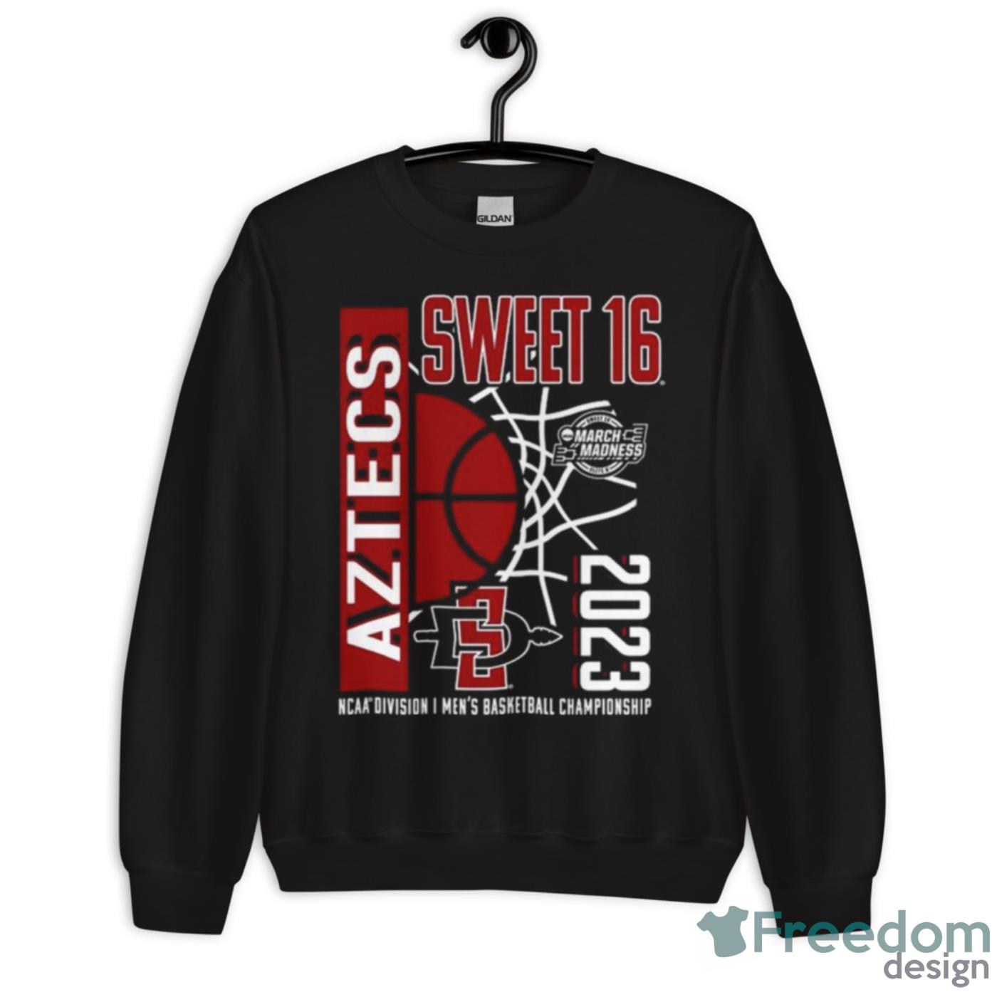 San Diego State Aztecs 2023 NCAA Men’s Basketball Tournament March Madness Sweet 16 Shirt - Unisex Crewneck Sweatshirt San Diego State Aztecs 2023 NCAA Men’s Basketball Tournament March Madness Sweet 16 Shirt - Unisex Crewneck Sweatshirt