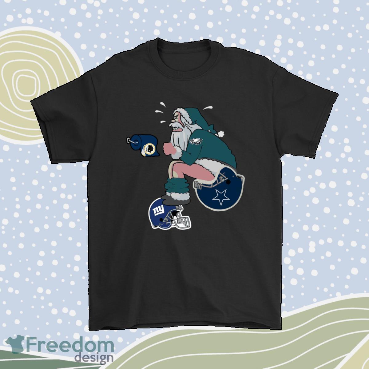 Santa Claus Philadelphia Eagles Shit On Other Teams Christmas Shirt Product Photo 1