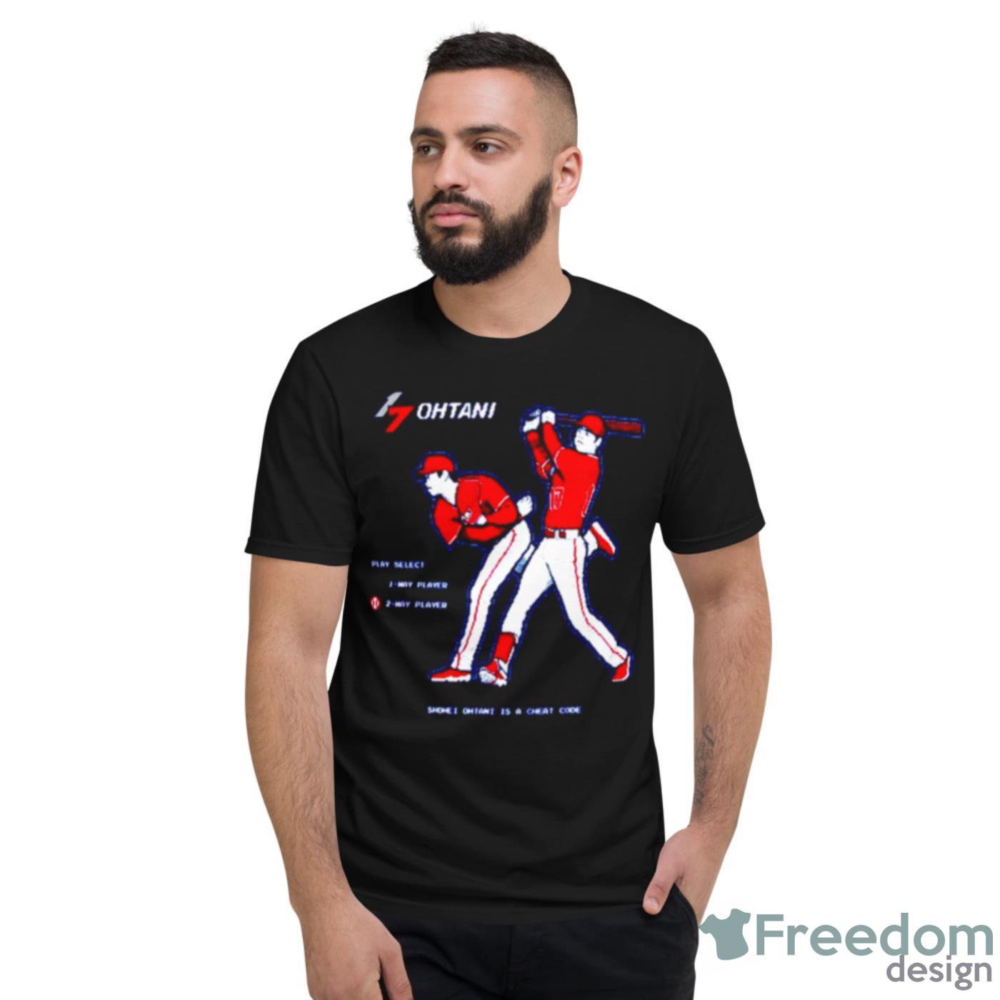 Shohei Ohtani Is A Cheat Code Shirt - Short Sleeve T-Shirt